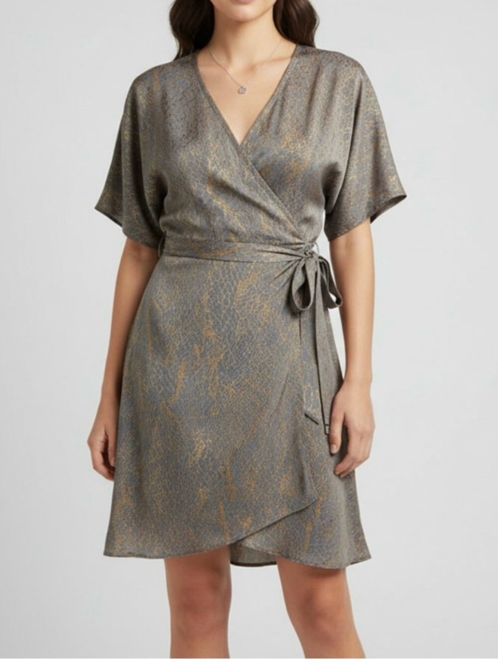 Babaton Wallace Mini Wrap Dress